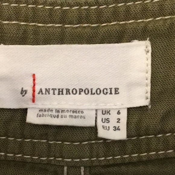 ANTHROPOLGIE army green utility pants, soft fabric, size 2.:) - Picture 4 of 6